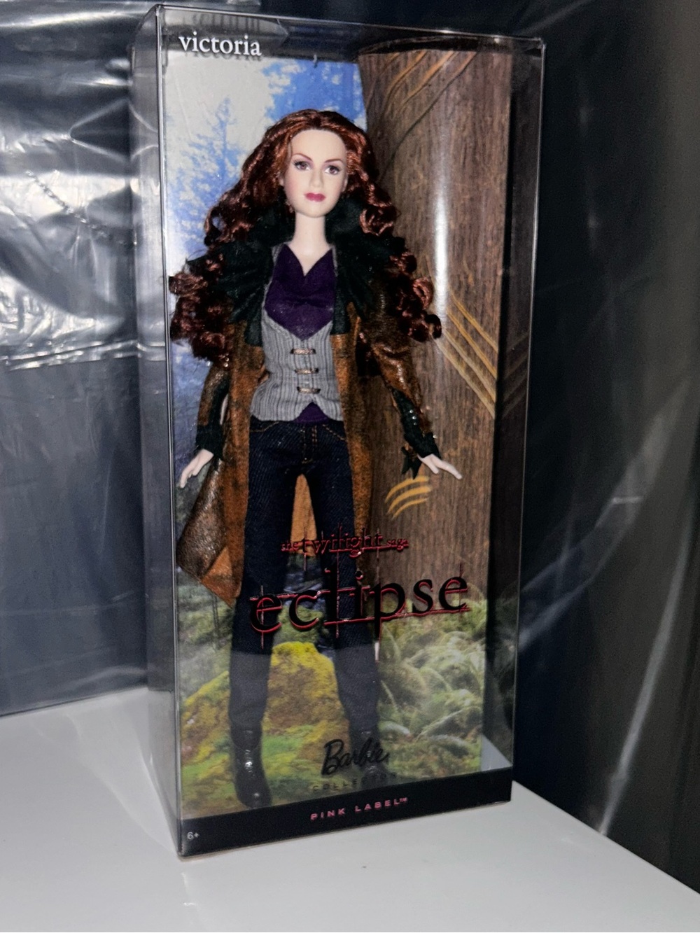 Barbie Collector Doll in Brown Coat with Purple Top